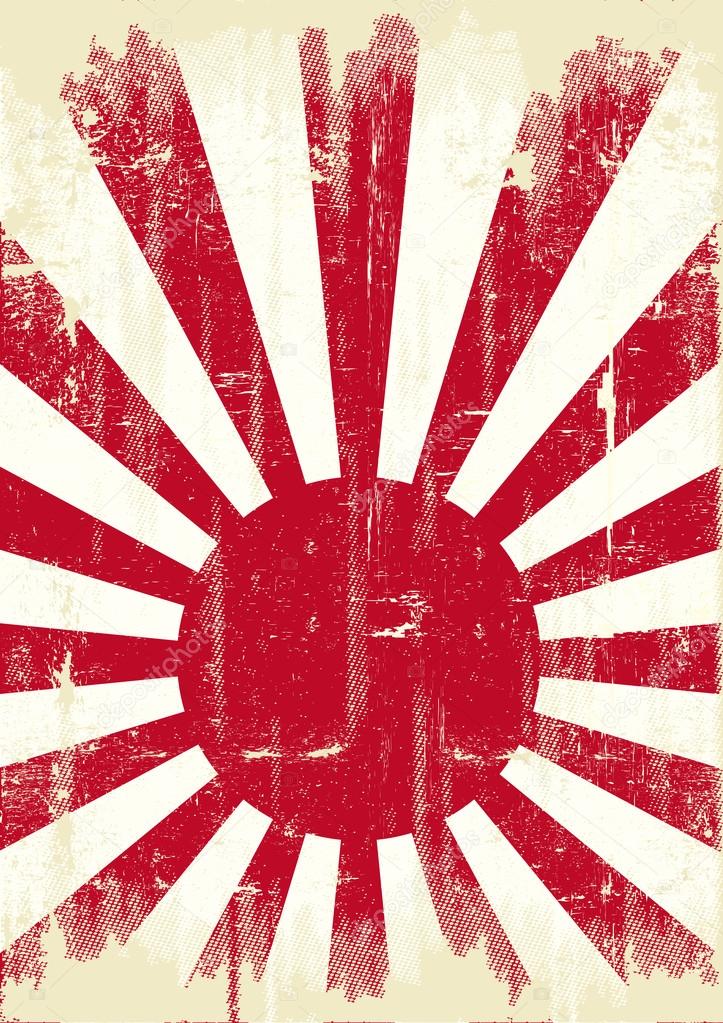 Japan grunge flag