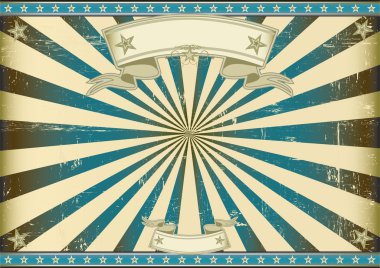 Sunbeam mavi retro arka plan.