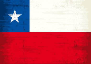 Chilean grunge Flag clipart