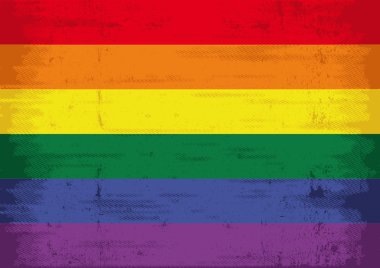 A grunge gay flag clipart