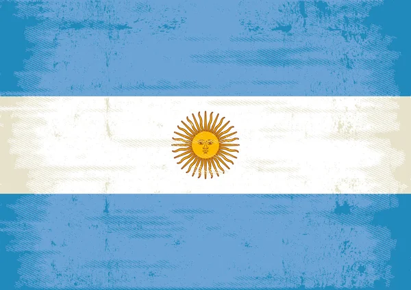 Argentinská vlajka grunge — Stockový vektor