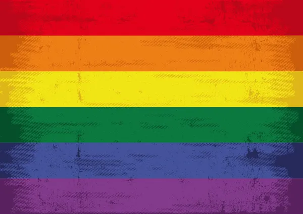 Un grunge gay bandera — Vector de stock