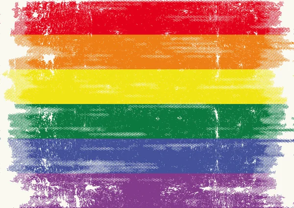 Un grunge gay bandera — Archivo Imágenes Vectoriales