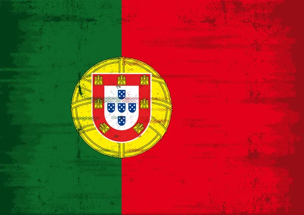 Drapeau Grunge du Portugal — Image vectorielle