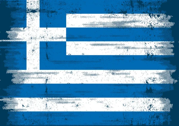 Bandiera grunge greca — Vettoriale Stock
