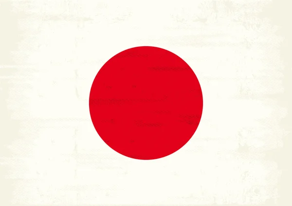 Bendera grunge Jepang - Stok Vektor