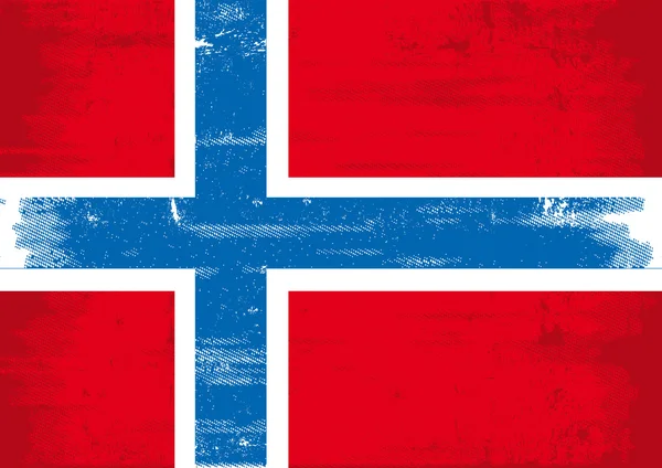 Bandeira grunge norueguesa —  Vetores de Stock