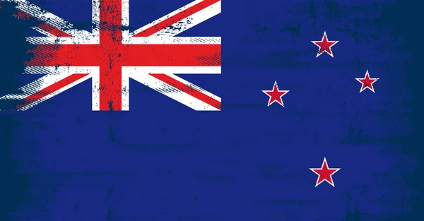New Zealand grunge flag. — Stock Vector