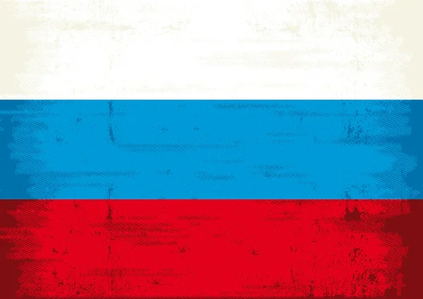 Bandiera russa grunge — Vettoriale Stock