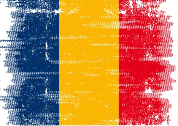 Drapeau grunge Roumanie — Image vectorielle