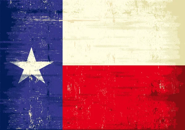 Texas grunge flag. — Stock Vector