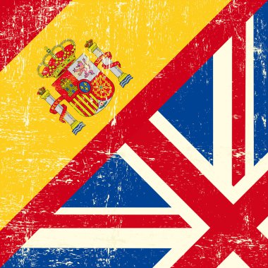 İngiliz ve İspanyol grunge bayrağı