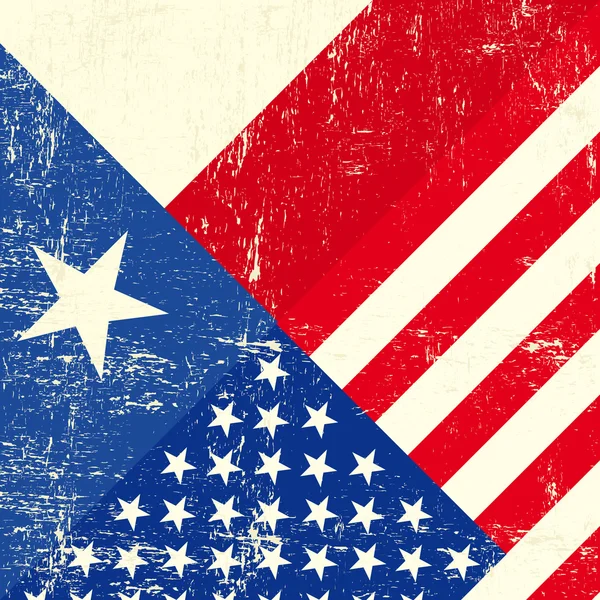 Гранж-флаг Техаса и США — стоковый вектор