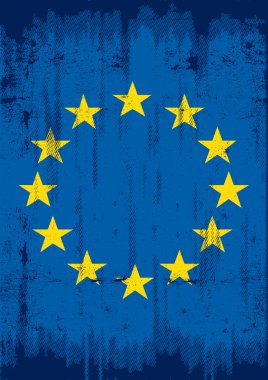 European grunge Flag clipart