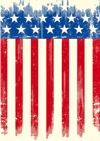 Bandera grunge americana . — Vector de stock