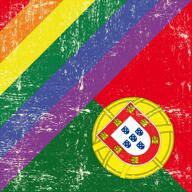 grunge ve gay Portekiz bayrağı