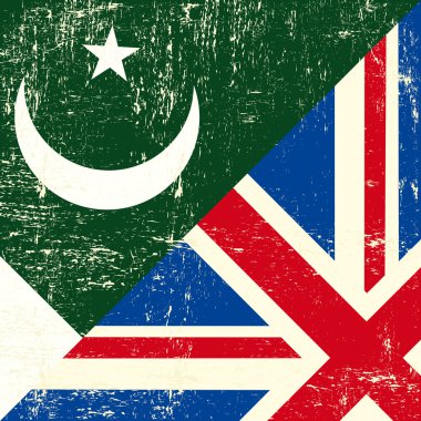 İngilizce ve Pakistanlı grunge bayrağı