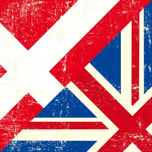 Bandera Grunge inglesa y danesa . — Archivo Imágenes Vectoriales