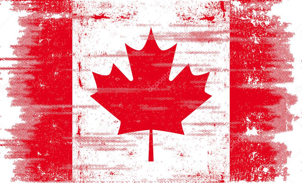 Canadian grunge flag.