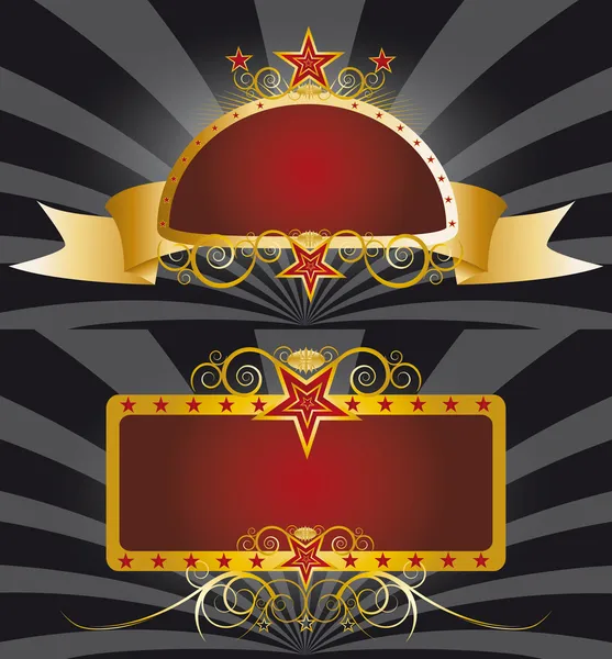 Altın ve kırmızı bayrak