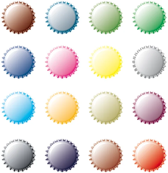 Bouteille multicolore Caps — Image vectorielle