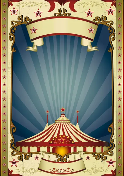 Circus blue vintage — Stock Vector