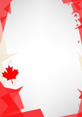 Background origami of Canada. clipart