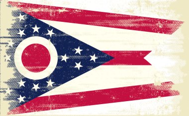 Ohio grunge Flag. clipart