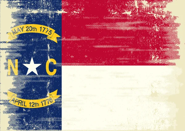 Noord Carolina Grunge vlag. — Stockvector