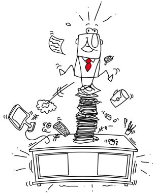 belgeleri işadamı atlama büyük yığını