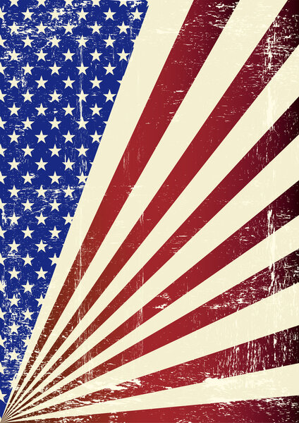 American grunge Flag.