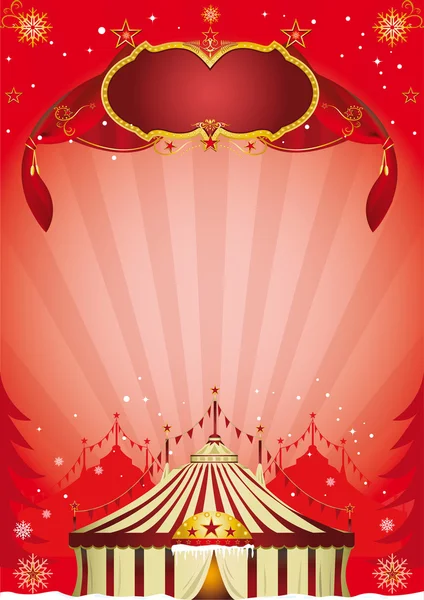 Xmas circus poster — Stockvector