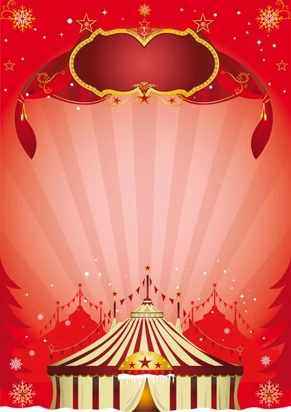 Affiche de cirque de Noël — Image vectorielle