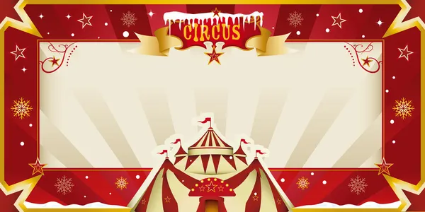 Fantástico convite de circo de Natal — Vetor de Stock