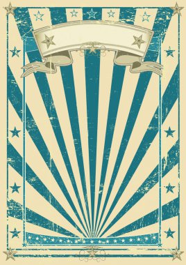 Retro mavi poster.