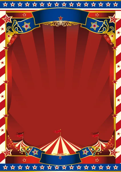 Antiguo fondo de circo a rayas americano — Vector de stock