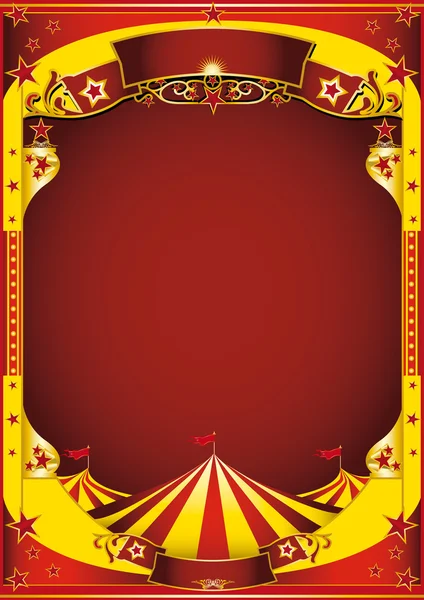 Cirque jaune avec grand haut . — Image vectorielle