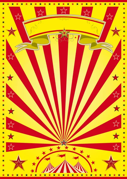 Gele sunbeam circus — Stockvector