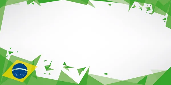 Carte de voeux origami de brésil — Image vectorielle