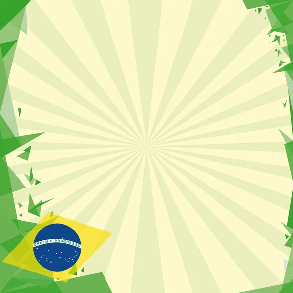 巴西的背景平方米 origami — 图库矢量图片