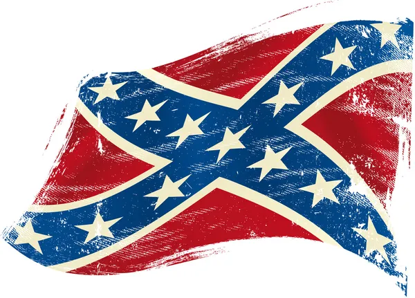 Grunge bandiera confederata — Vettoriale Stock