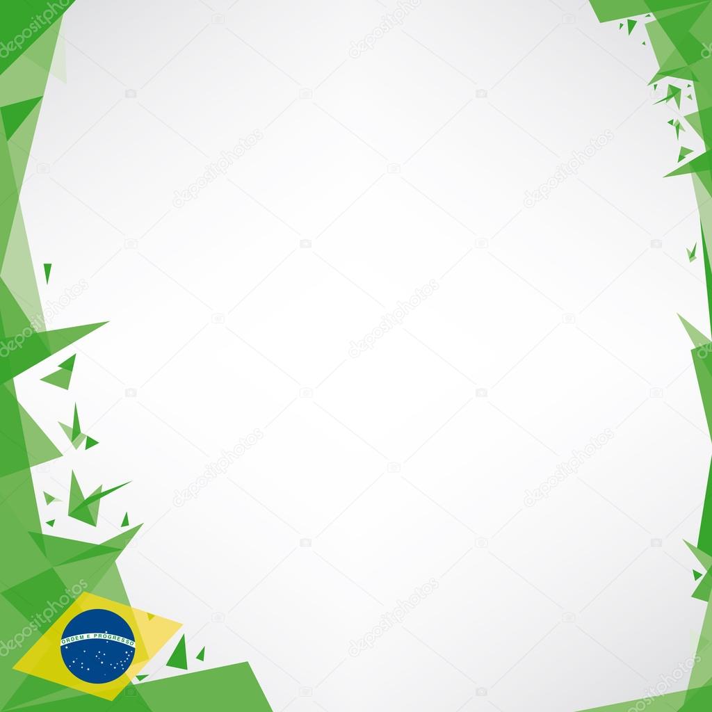 background square origami of brazil