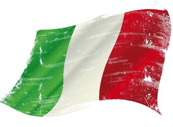 Bandera de Italia Grunge — Vector de stock