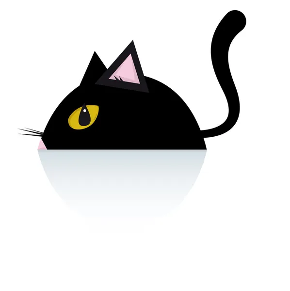 Gato negro — Vector de stock