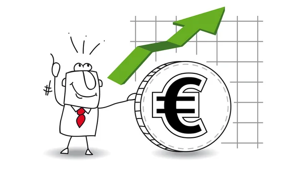 Euro büyüyor — Stok Vektör