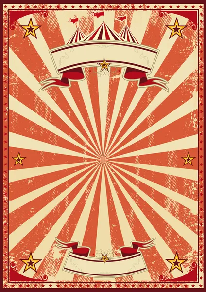 Circo rojo retro — Vector de stock