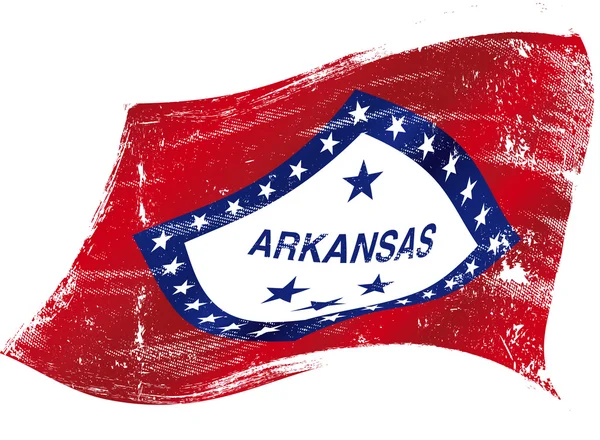 Arkansas vlajka grunge — Stockový vektor