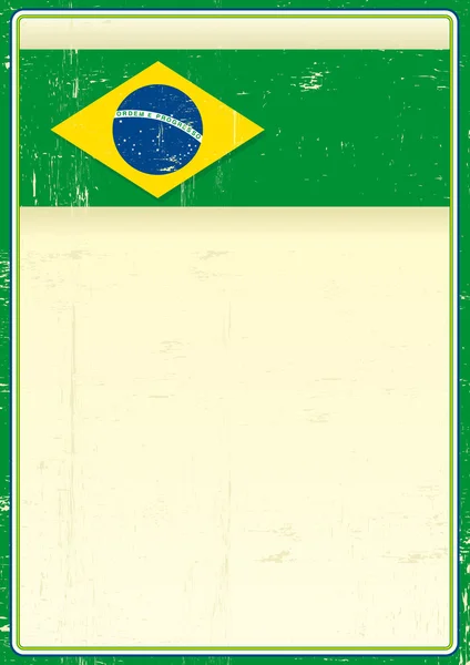 Brasilianisches Grunge-Poster — Stockvektor