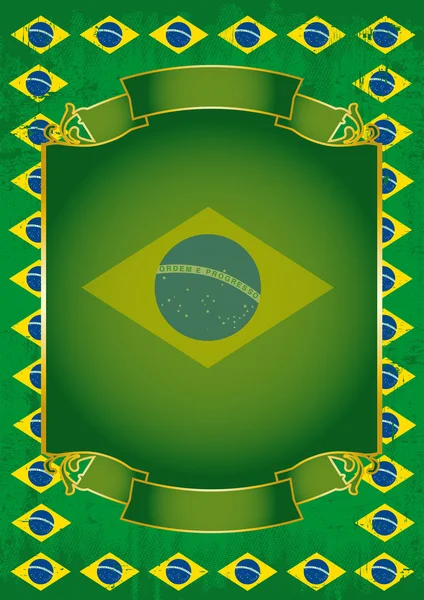 Brasilianischer Retro-Rahmen — Stockvektor