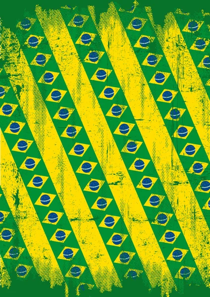 Grunge Braziliaanse achtergrond — Stockvector